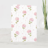 Schöne rosa Blumen Geburtstag Karte (Rückseite)