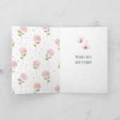Schöne rosa Blumen Geburtstag Karte (Innenseite)
