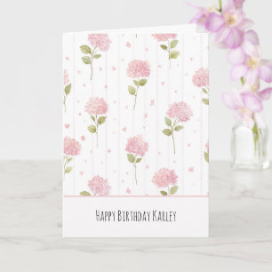 Schöne rosa Blumen Geburtstag Karte