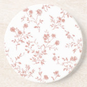 Schöne rosa Blumen Getränkeuntersetzer (Vorne)