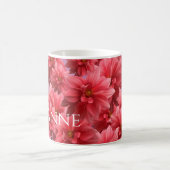 Schöne rosa Blumen  Kaffeetasse (Mittel)