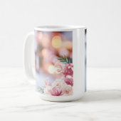 Schöne rosa Blumen-Kaffeetasse Kaffeetasse (Vorderseite Links)