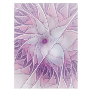 Schöne rosa Blumen moderne abstrakte Fraktalkunst Tischdecke