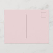 Schöne rosa Blumen   Postkarte (Rückseite)