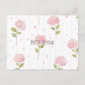 Schöne rosa Blumen   Postkarte (Vorderseite)