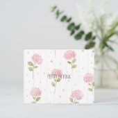 Schöne rosa Blumen   Postkarte (Stehend Vorderseite)