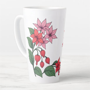 Schöne rosa Blumen zum Muttertag Milchtasse