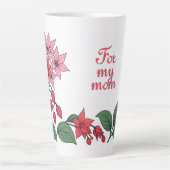 Schöne rosa Blumen zum Muttertag Milchtasse (Vorderseite)