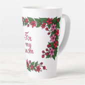 Schöne rosa Blumen zum Muttertag Milchtasse (Rechte Ecke)