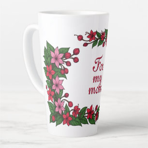 Schöne rosa Blumen zum Muttertag Milchtasse