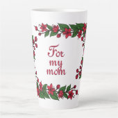 Schöne rosa Blumen zum Muttertag Milchtasse (Vorderseite)