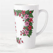 Schöne rosa Blumen zum Muttertag Milchtasse (Rechts)