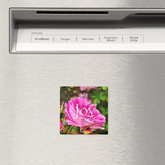 Schöne rosa Blumenfreude Magnet (In Situ (Geschirrspüler))