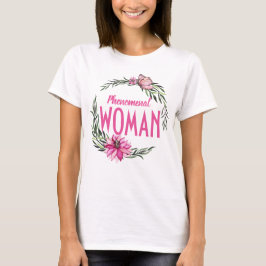 Schöne rosa Blumenreath Phänomenomene Frau T-Shirt