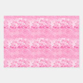 Schöne rosa Blumenwackelpapier-Blätter Geschenkpapier Set (Vorderseite 3)