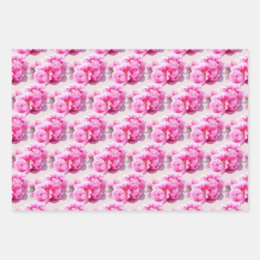 Schöne rosa Blumenwackelpapier-Blätter Geschenkpapier Set (Vorderseite 2)