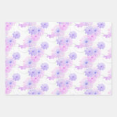 Schöne rosa Blumenwackelpapier-Blätter Geschenkpapier Set (Vorderseite)