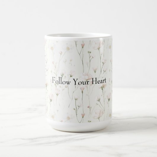 Schöne Rosa-blumige Farbe Kaffeetasse (Mittel)