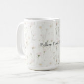 Schöne Rosa-blumige Farbe Kaffeetasse (Vorderseite Links)