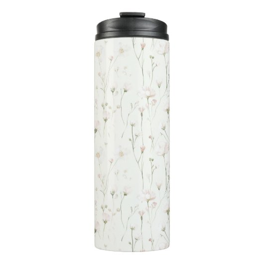 Schöne Rosa-blumige Farbe Thermosbecher (Vorderseite)
