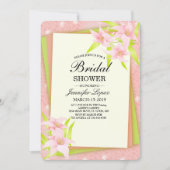 Schöne, rosa Blüte Einladung (Vorderseite)