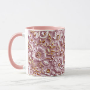 Schöne Rosa-Blüte Tasse