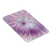 Schöne rosa Blüten moderne abstrakte Fraktalkunst Magnet (Rechte Seite)