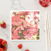 Schöne rosa Blüten Serviette (Beispiel)