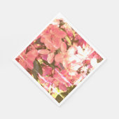 Schöne rosa Blüten Serviette (Ecke)