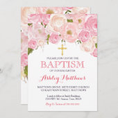 Schöne rosa Blütenblüte Einladung (Vorne/Hinten)