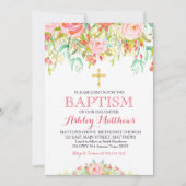 Schöne rosa Blütenblüte Einladung (Vorderseite)