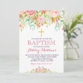 Schöne rosa Blütenblüte Einladung (Stehend Vorderseite)