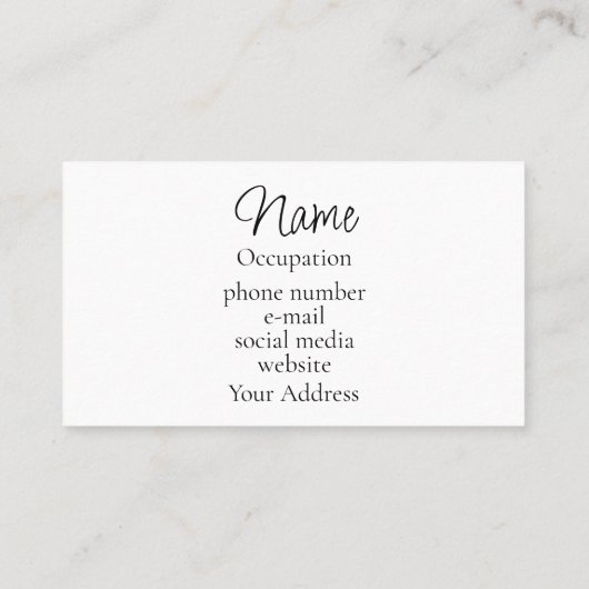 Schöne rosa Blütenblüten, Aquarell Visitenkarte (Rückseite)