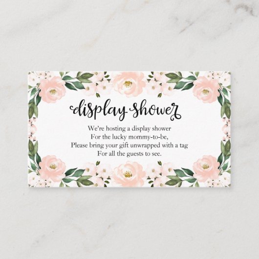 Schöne rosa Blütendusche mit Dusche Encl Begleitkarte (Vorderseite)