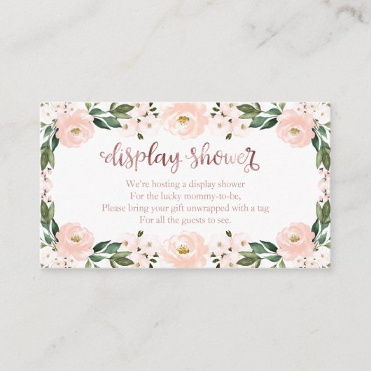 Schöne rosa Blütendusche mit Dusche Encl Begleitkarte (Vorderseite)