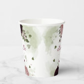 schöne, rosa bordeauxfarbene Blume Pappbecher (Links)