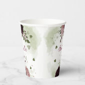 schöne, rosa bordeauxfarbene Blume Pappbecher (Rechts)