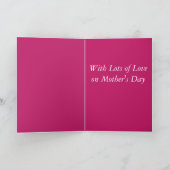 Schöne Rosa Camellia Muttertag Feiertagskarte (Innenseite)