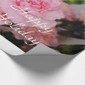 Schöne rosa Carnation Blume glückliche Ferien Geschenkpapier (Ecke)