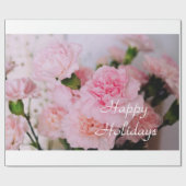 Schöne rosa Carnation Blume glückliche Ferien Geschenkpapier (Flach)