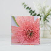 Schöne rosa Chrysanthemum Ihre Text-Flat-Karte (Stehend Vorderseite)