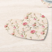 Schöne rosa cremefarbene Rosen Blumen Brautdusche Untersetzer (angewinkelt)