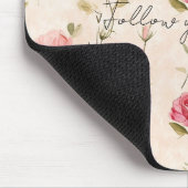 Schöne rosa cremefarbene Rosen Blumen Mousepad (Ecke)