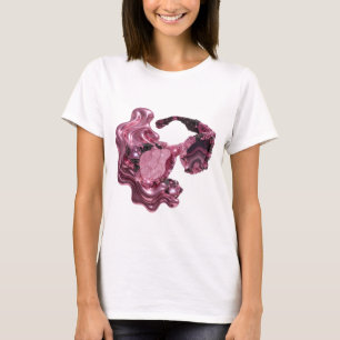 Schöne rosa CRYSTAL SONNENBRILLE mit künstlerische T-Shirt