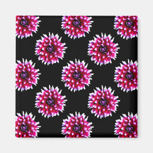 Schöne rosa Dahlien-Blumen-Natur Muster Magnet