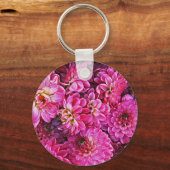 Schöne rosa Dahlien Schlüsselanhänger (Vorderseite)