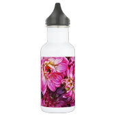 Schöne rosa Dahlien Trinkflasche (Links)