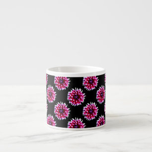 Schöne rosa Dahlienblüten-Natur Muster Espressotasse