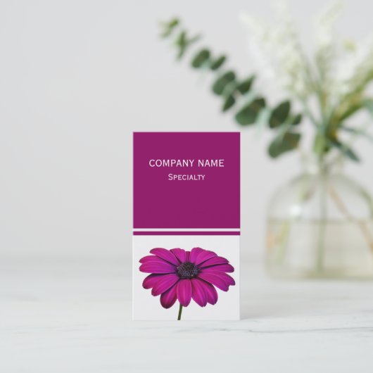 Schöne rosa Daisy Visitenkarte (Stehend Vorderseite)