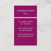 Schöne rosa Daisy Visitenkarte (Rückseite)